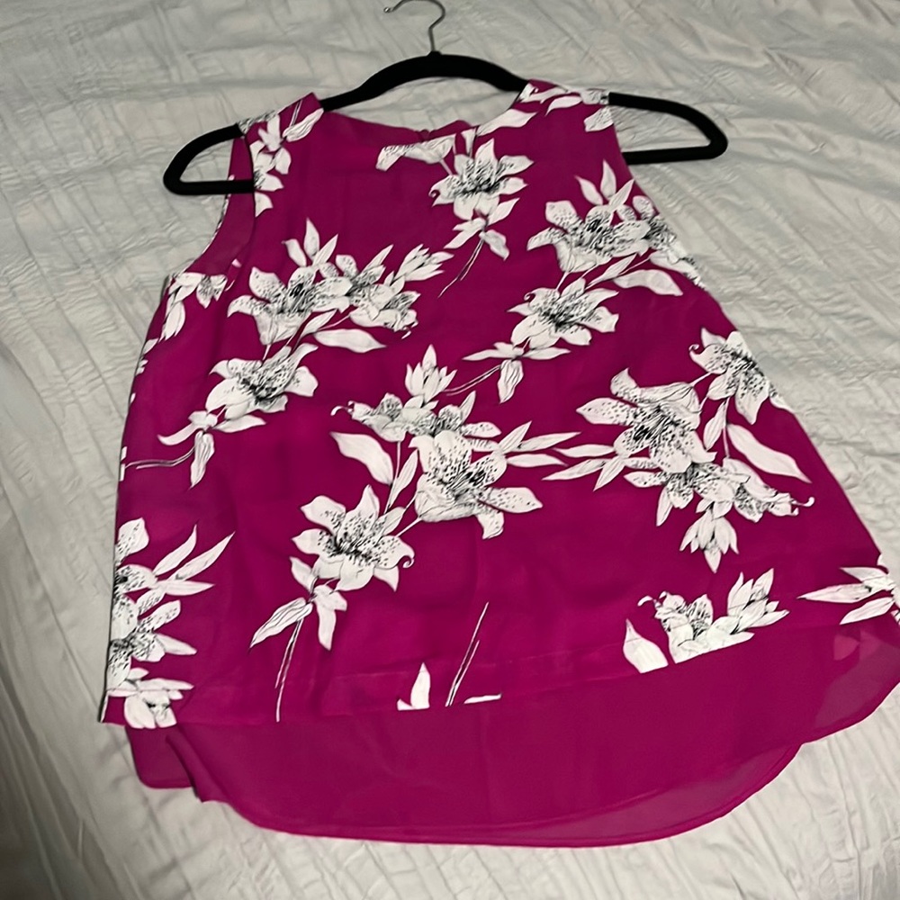 Pink floral dress shirt